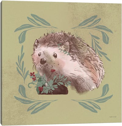 A Walk In The Woods IX Canvas Art Print - Hedgehogs