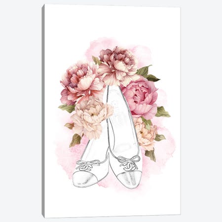 Flowers And Shoes Canvas Print #AVN20} by Amelie Vintage Co Canvas Art