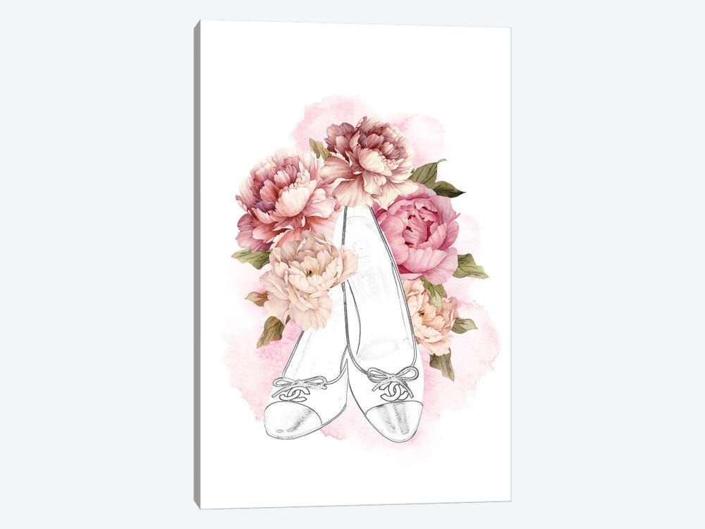 Flowers And Shoes by Amelie Vintage Co 1-piece Canvas Print