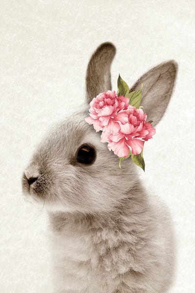 Amelie Vintage Co: Floral Bunny II by Amelie Vintage Co