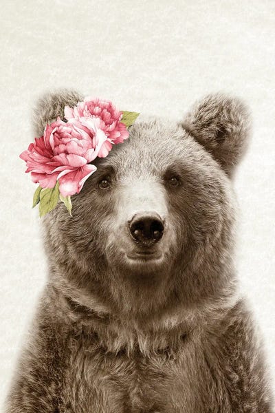Amelie Vintage Co: Floral Bear by Amelie Vintage Co