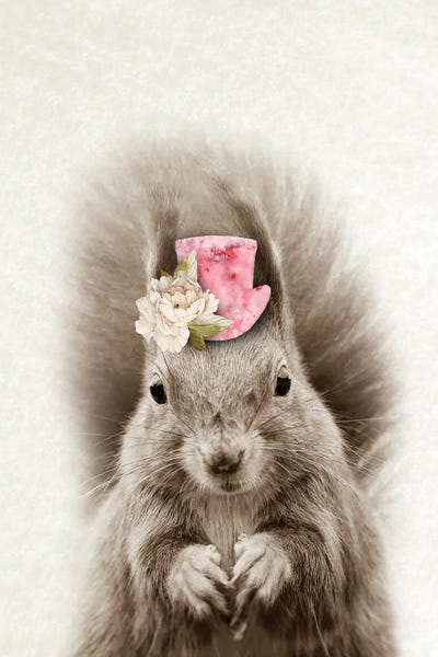 Squirrels: Floral Squirrel by Amelie Vintage Co