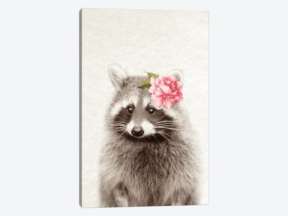 Floral Raccoon by Amelie Vintage Co 1-piece Art Print