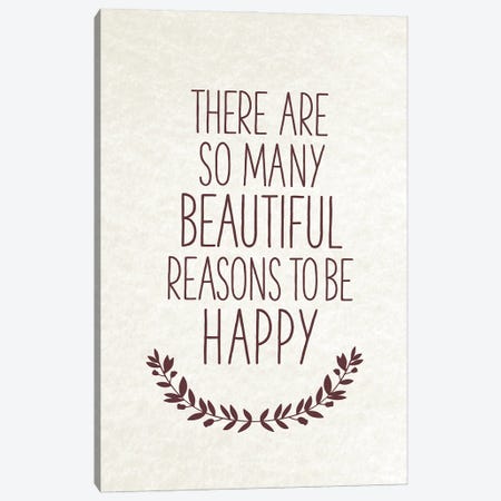 Happiness Quote Canvas Print #AVN64} by Amelie Vintage Co Art Print