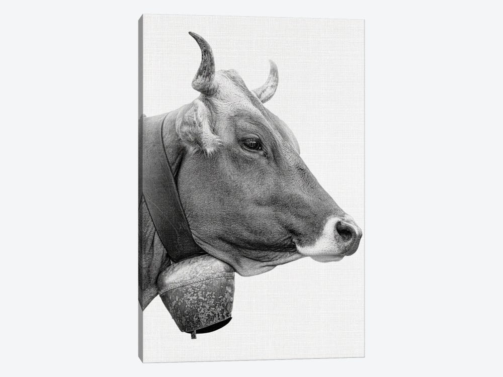 Bell Cow by Amelie Vintage Co 1-piece Canvas Wall Art