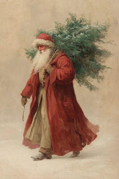 Vintage Christmas: Tree Gathering by Amelie Vintage Co