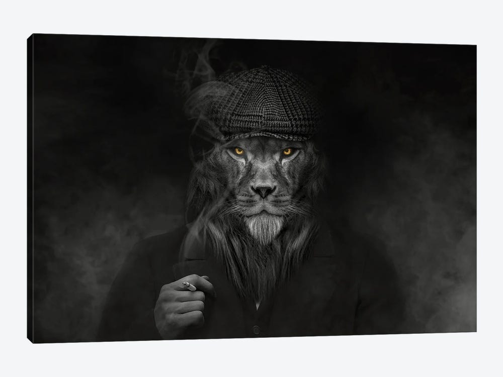 Man In The Form Of A Lion Mafioso by Adrian Vieriu 1-piece Canvas Print