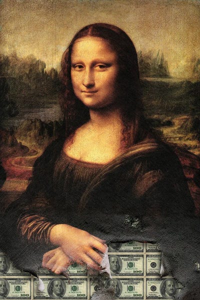 Mona Lisa: Mona Lisa, Money Lisa Art by Adrian Vieriu
