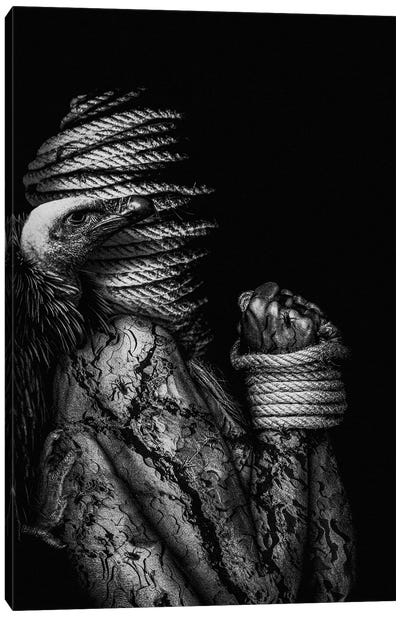 Horror Woman, Eagle Canvas Art Print - Adrian Vieriu