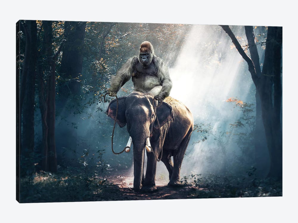 Planet Of The Apes by Adrian Vieriu 1-piece Canvas Wall Art