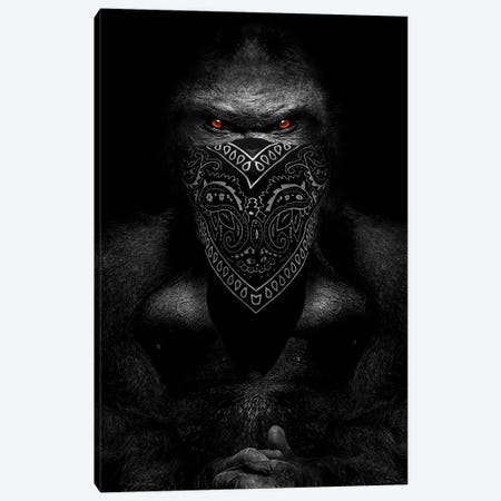 Gorilla Boss Rap Headscarf Canvas Print #AVU173} by Adrian Vieriu Canvas Art Print