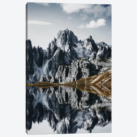 The Reflection Of The Mountains In The Water, Nature.. Canvas Print #AVU184} by Adrian Vieriu Canvas Print