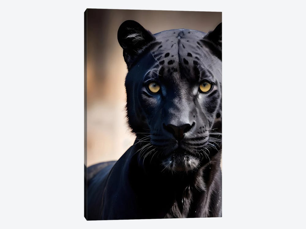 Black Panther (Animal Isolated On Black Background) IV by Adrian Vieriu 1-piece Canvas Artwork