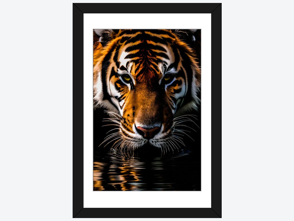 Moody Tiger Portrait on Wooden Board: a Captivating and Ambitious Visual  Experience Stock Illustration - Illustration of intense, correction:  284175809
