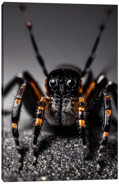 Spider Macro Canvas Art Print - Adrian Vieriu
