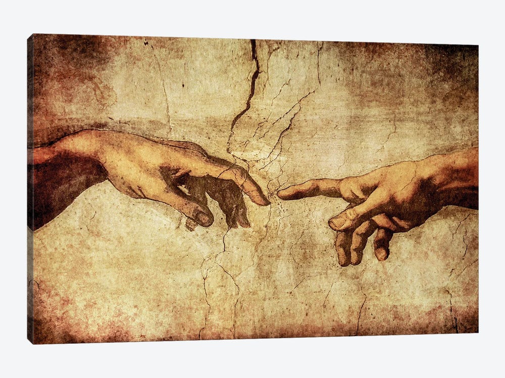 Creation Of Adam, Michelangelo's Frescoes by Adrian Vieriu 1-piece Art Print