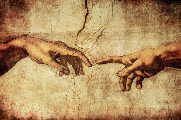 Creation Of Adam: Creation Of Adam, Michelangelo's Frescoes by Adrian Vieriu