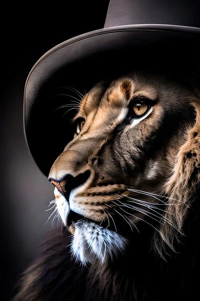 Lions: Lion Wearing Hat, Lion's Head by Adrian Vieriu