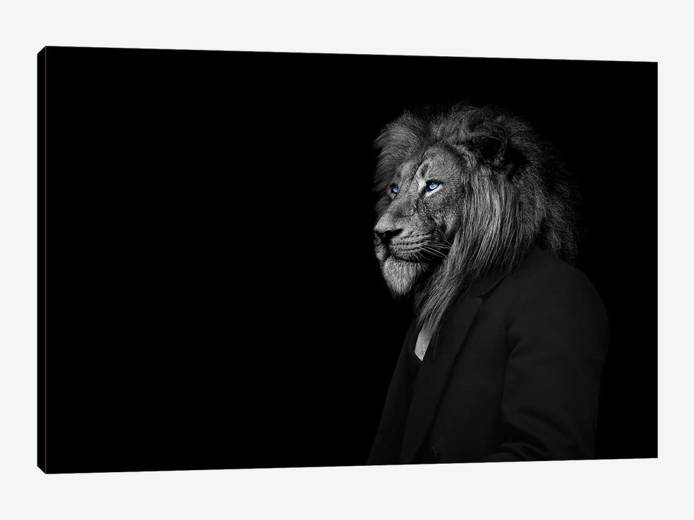 Man In The Form Of A Lion Person Looking Off by Adrian Vieriu 1-piece Canvas Art Print