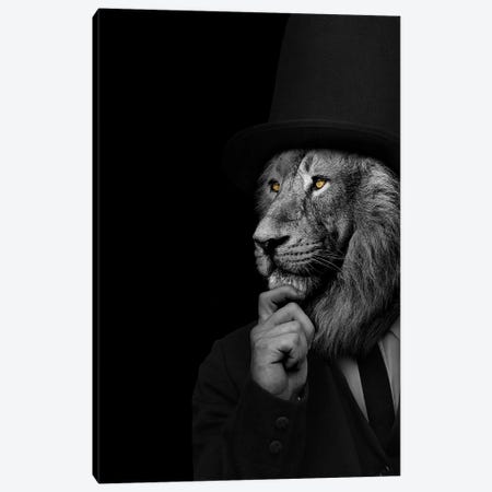 Man In The Form Of A Lion Person Thinking Canvas Print #AVU63} by Adrian Vieriu Canvas Print
