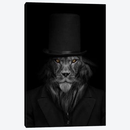 Man In The Form Of A Lion Smoking Fiery Stare II Canvas Print #AVU74} by Adrian Vieriu Art Print