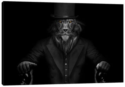 Master Lion, Man In The Form Of A Lion Canvas Art Print - Adrian Vieriu