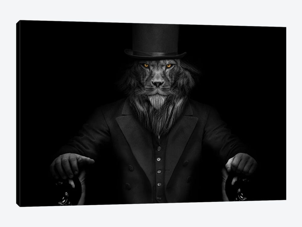 Master Lion, Man In The Form Of A Lion by Adrian Vieriu 1-piece Canvas Art