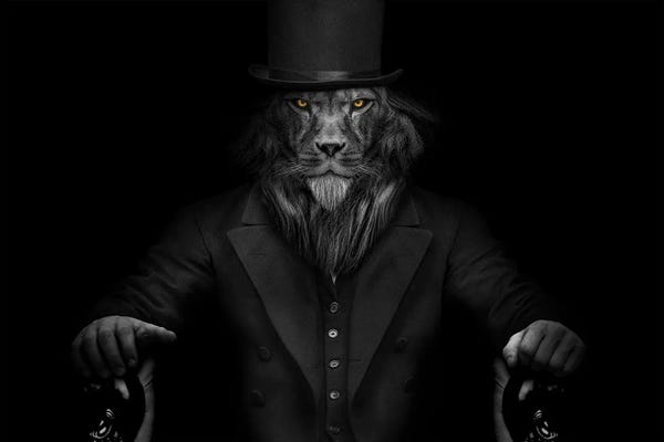 Office Humor: Master Lion, Man In The Form Of A Lion by Adrian Vieriu