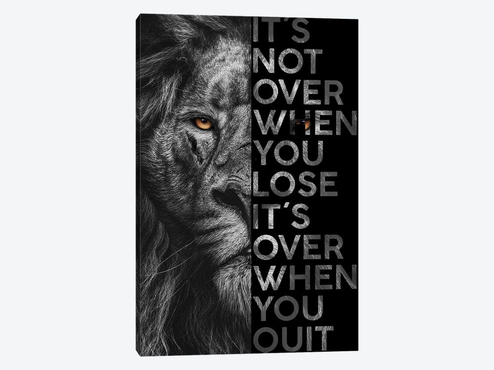 It's Not Over When You Lose… - Lion by Adrian Vieriu 1-piece Canvas Art Print