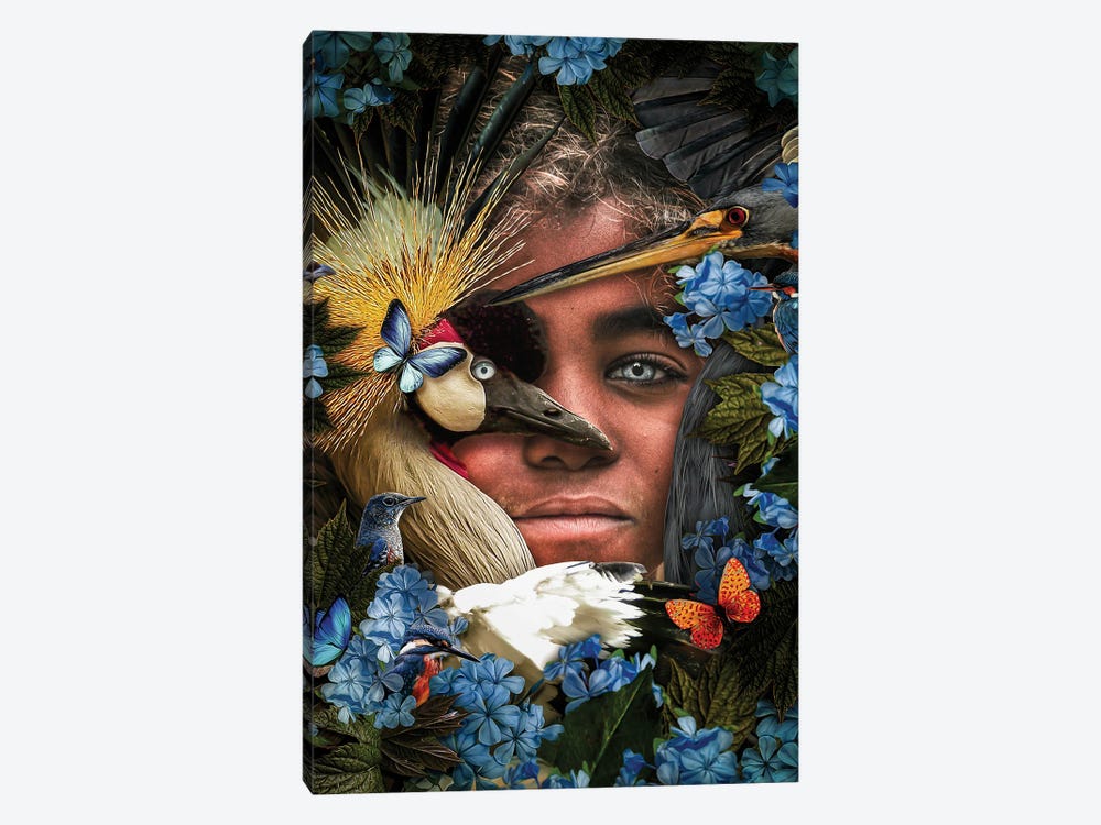 Blue Eyes Girl In Nature by Adrian Vieriu 1-piece Canvas Artwork