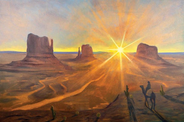 Western Décor: Strange Guest Or Black Rider by Aleksandre Vashakmadze