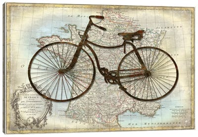 Bike France Canvas Art Print - French Country Décor