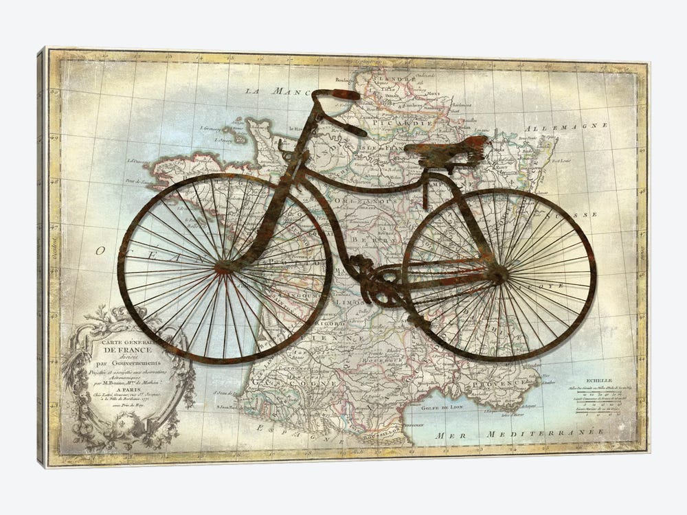 Bike France by Amanda Wade 1-piece Canvas Art Print