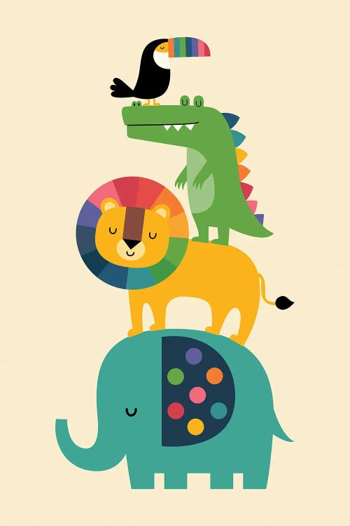 Rainbow Safari by Andy Westface wall art