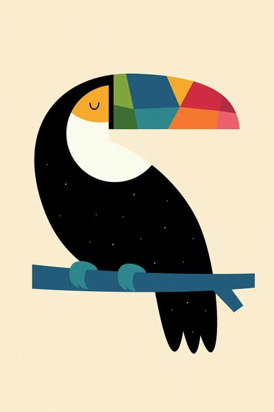 Canvas Print: Rainbow Toucan by Andy Westface
