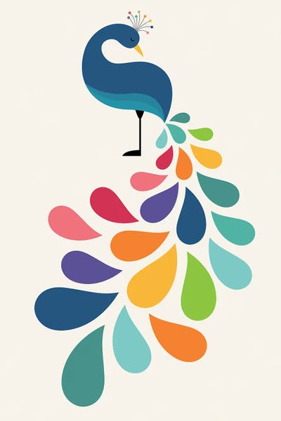 Mid-Century Modern Animals: Dreamy Petal by Andy Westface