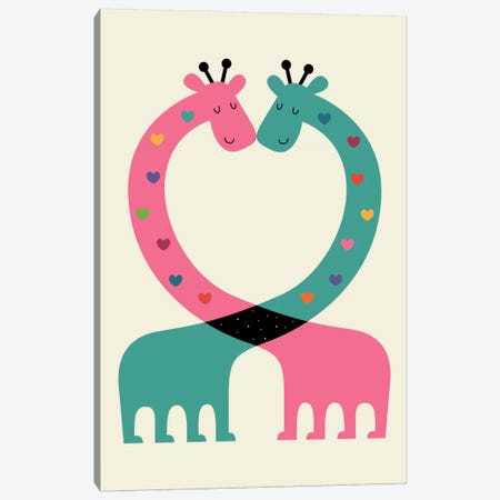 Love With Heart Canvas Print #AWE12} by Andy Westface Art Print