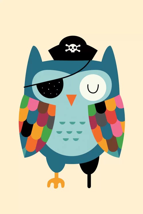 Captain Whooo by Andy Westface wall art