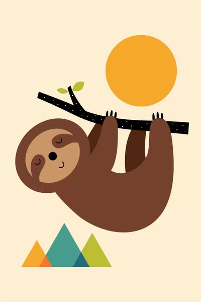 Sloths: Keep Calm And Live Slow by Andy Westface