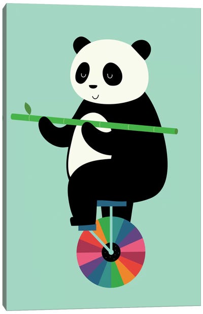 Learn To Balance Your Life Canvas Art Print - Panda Art