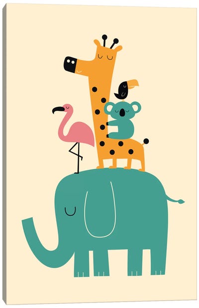 Moving On Canvas Art Print - Giraffe Art