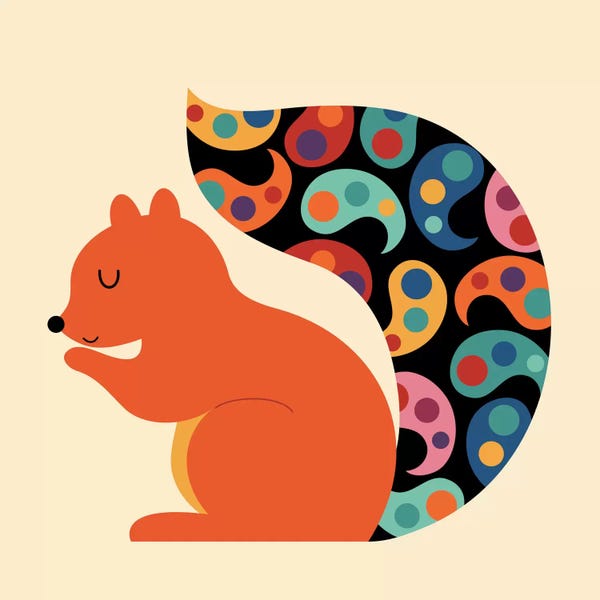 Squirrels: Paisley Squirrel by Andy Westface