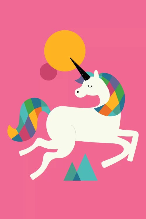 To Be A Unicorn by Andy Westface wall art