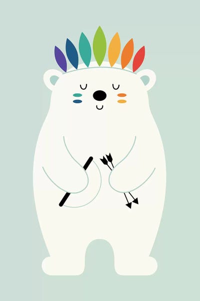 Be Brave Polar by Andy Westface art print