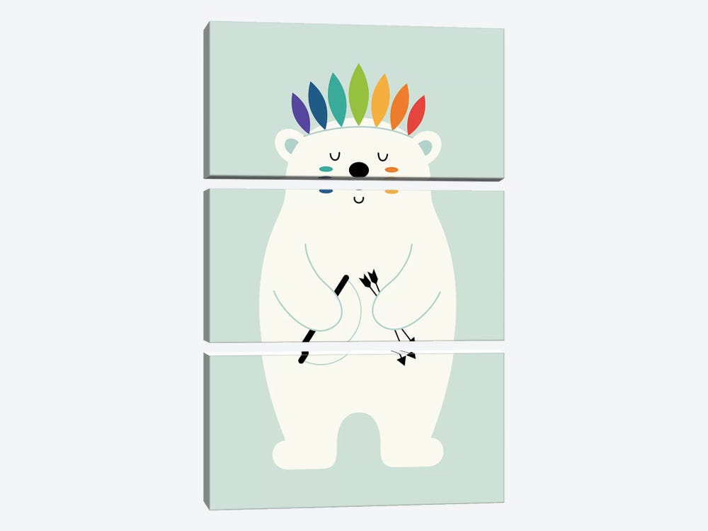 Be Brave Polar by Andy Westface 3-piece Canvas Print