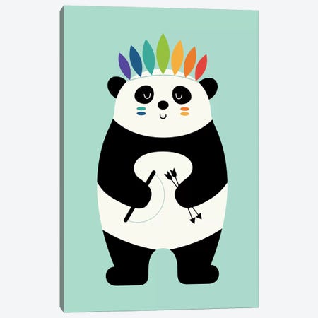 Be Brave Panda Canvas Print #AWE44} by Andy Westface Canvas Print