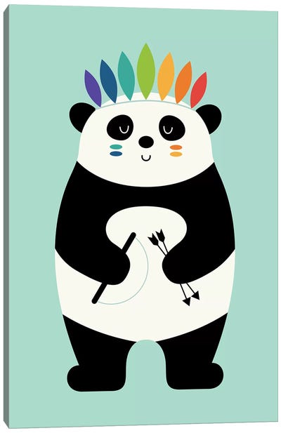 Be Brave Panda Canvas Art Print - Panda Art