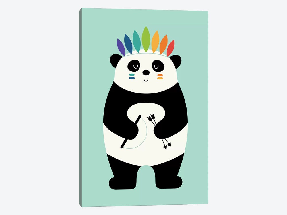 Be Brave Panda by Andy Westface 1-piece Canvas Artwork