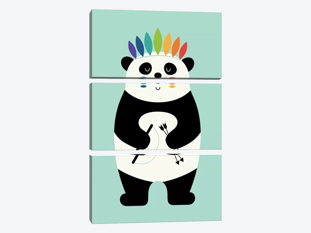 Be Brave Panda by Andy Westface 3-piece Canvas Wall Art