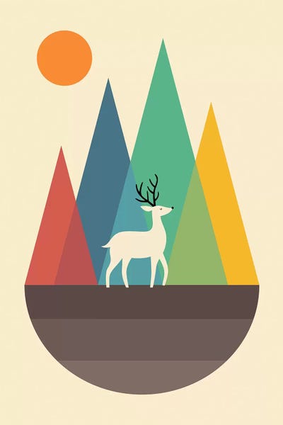 Deer: Step Of Autumn by Andy Westface